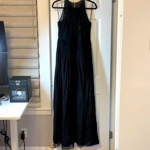 J. Crew High-neck Sleeveless Long Black Dress